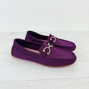 NEW Rothy’s Double Bit The Driver Loafers Size 8.5 Purple Sapphire Comfort Shoes